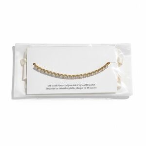 Ettika 18K Gold Plated Adjustable Crystal Tennis Bracelet